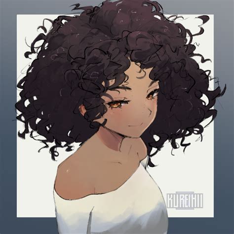 black hair anime characters female|black curly hair anime girl.